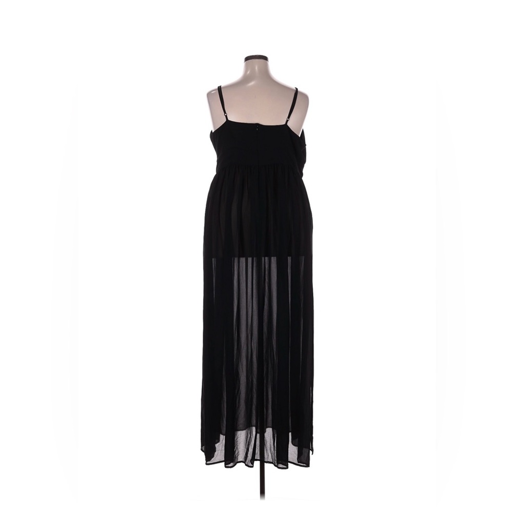 SHEIN Black Sheer Maxi Dress - Picture 2 of 4
